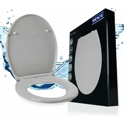 WENKO WC Sitz Mod. Samos Concrete Grey, Toilettendeckel mit Absenkautomatik