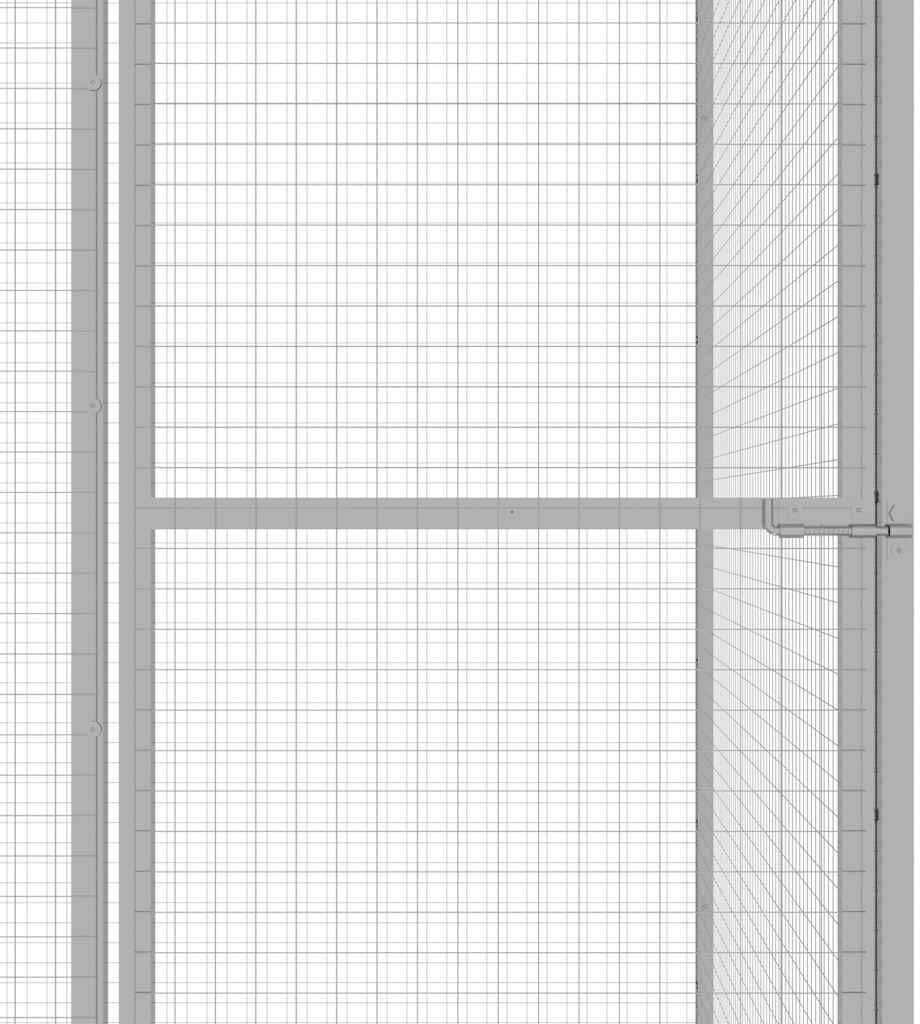 vidaXL Jaula para gatos acero galvanizado 6x1,5x1,5 m Plateado