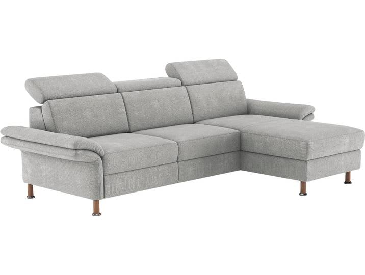 Ecksofa, 260x172 cm, Flachgewebe, Hellgrau, Mit Relaxfunktion, Modern, Home-affaire