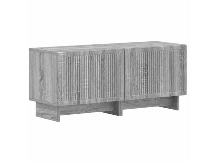 KGFHERENB TV-Schrank 2er-Set Sonoma-Grau Holzwerkstoff Lowboard Kompaktmöbel mit wechselbarem Türanschlag für flexible Raumnutzung im Wohnzimmer und Schlafzimmer mit reichlich Stauraum.