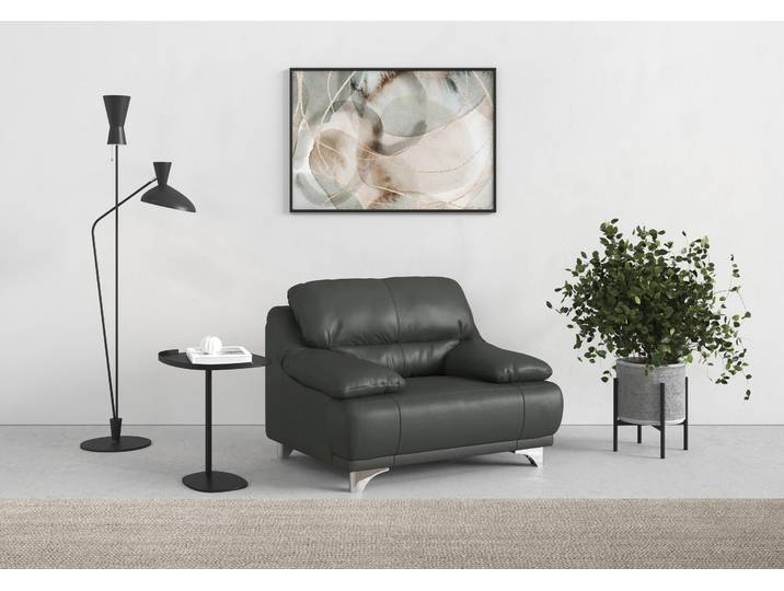 Sessel COTTA Maranello , grau (fango), B:118cm H:86cm T:93cm, Sessel, Sessel