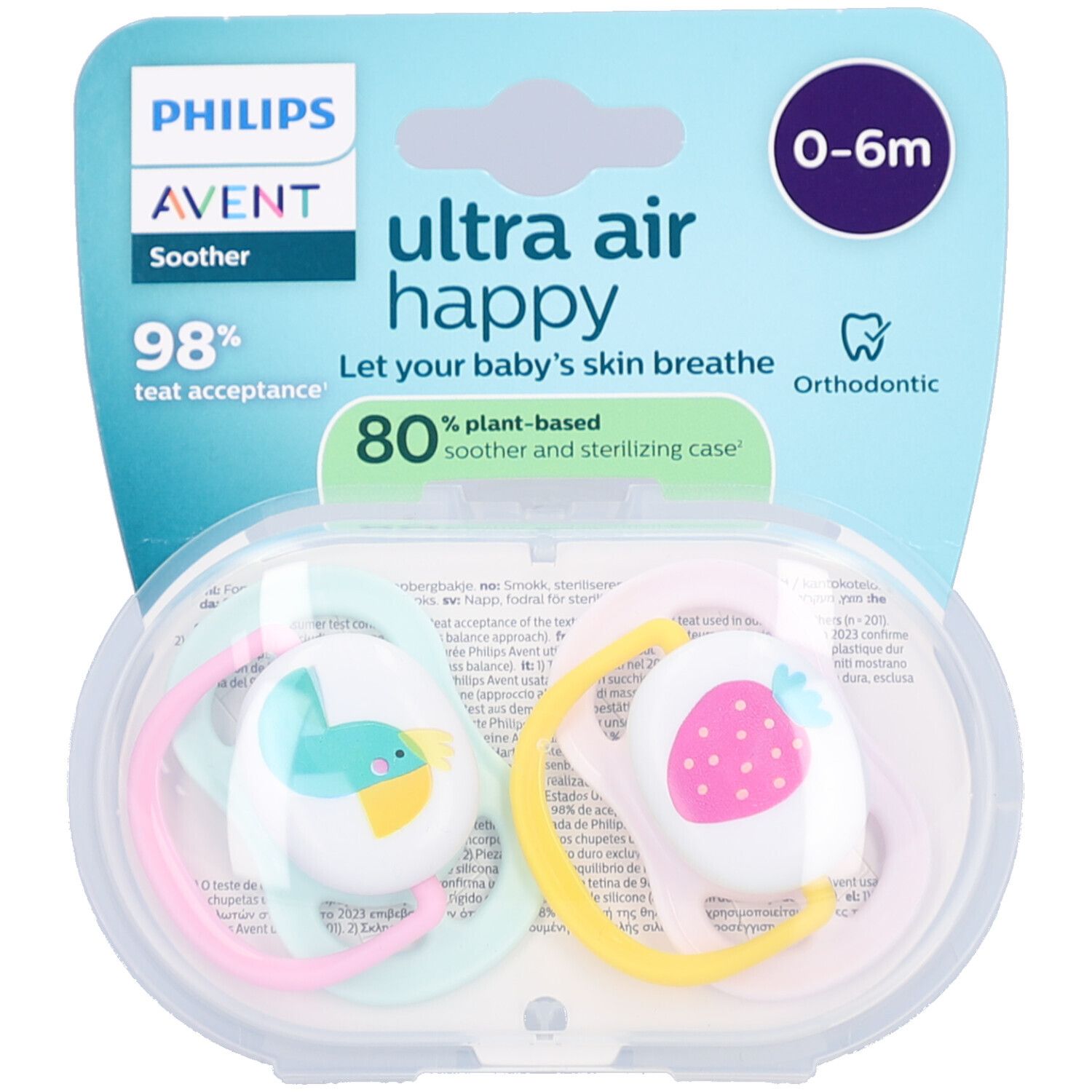 Philips Avent Fopspeen +0m Air collection girl 2st 2 St Schnuller