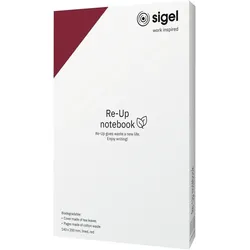 2x Sigel, Heft + Block, Notizbuch A5 Re-Up Tea rot vegan (A5, Liniert)