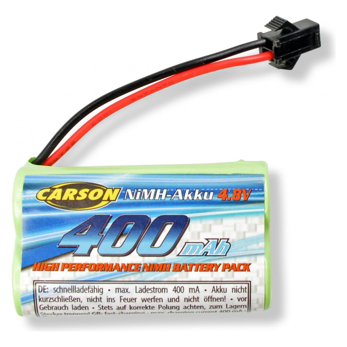 Carson 4,8V/400mAh NiMH Akku : 500907345JST (400 mAh, 4.80 V) (500608248)