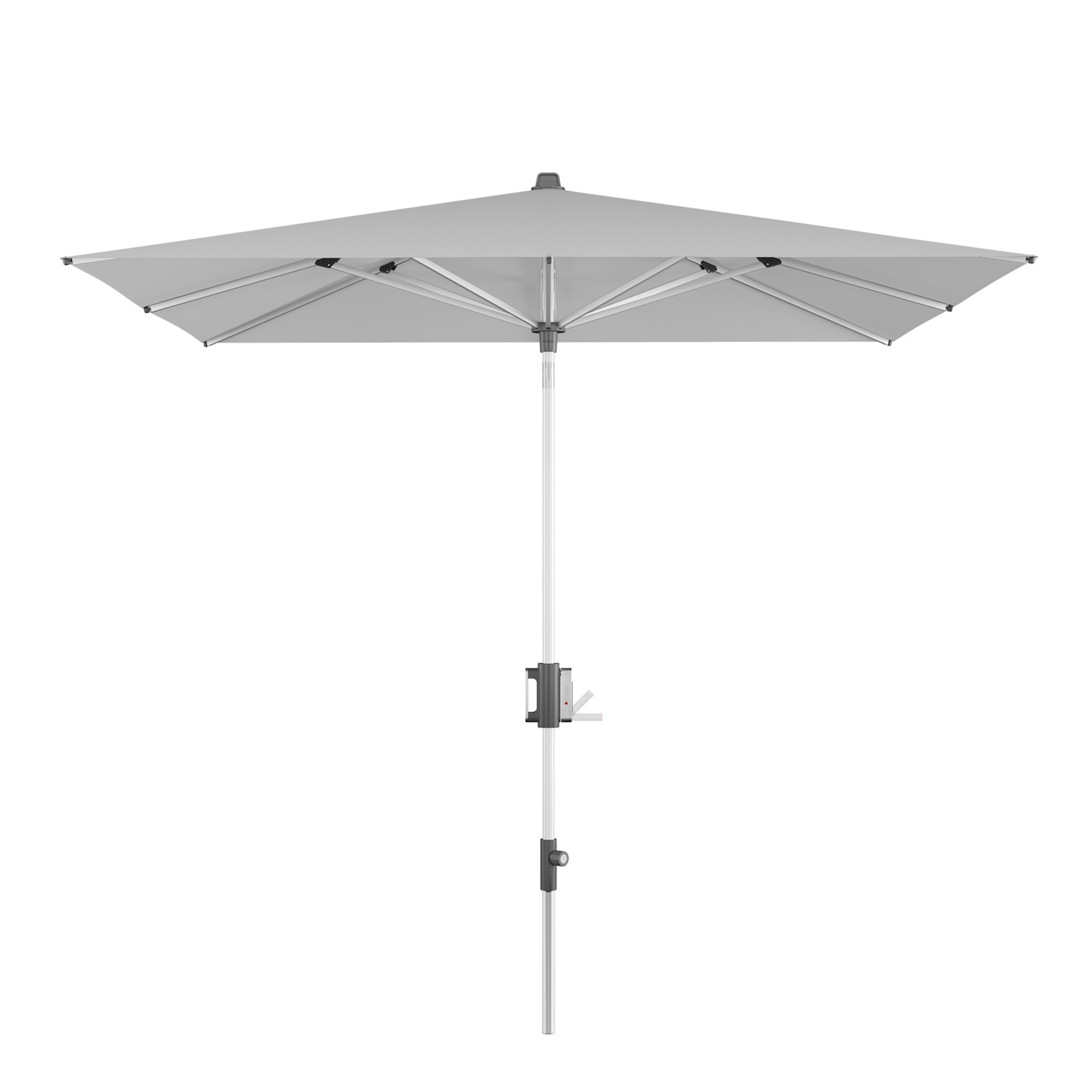 KNIRPS APOLL 240 x 240 cm quadratisch Black Edition Balkonschirm 3 Farben Sonnenschirm 810 Light Grey