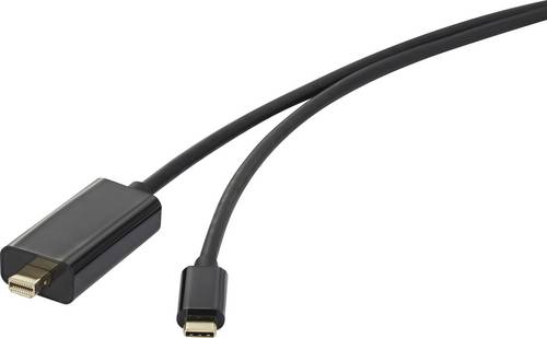 Renkforce USB-C / Mini-DisplayPort Adapterkabel USB-C Stecker, Mini DisplayPort Stecker 5.00m Schwarz RF-342168