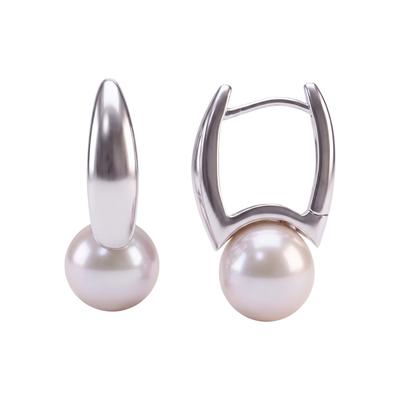 Perlenohrringe JOBO, silber (silber 925), Ohrringe, Damen, Perlen Silber 925 (Sterlingsilber), Perlen, Silber 925 (Sterlingsilber), 925 Silber mit Süßwasser-Zuchtperlen