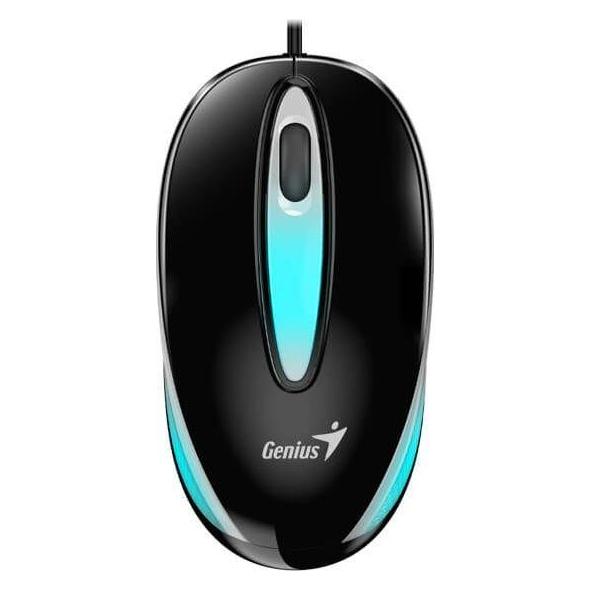 Genius DX-Mini Optische kabelgebundene Maus mit RGB-Hintergrundbeleuchtung schwarz / 1000 dpi / USB (Kabelgebunden) (31010025404)
