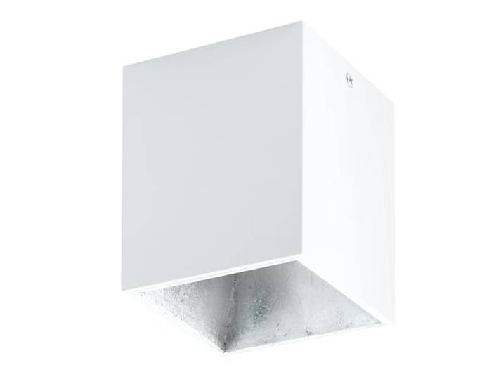Eglo LED Plafonnier Polasso\, lampe de plafond 1 flamme\, matériau : aluminium\, plastique\, couleur : blanc\, argent\, dimensions : 10x10 cm