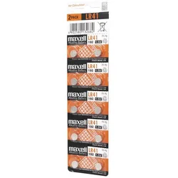 Maxell Packung mit 10 Alkaline-Knopfbatterien Lr41 1,5 V