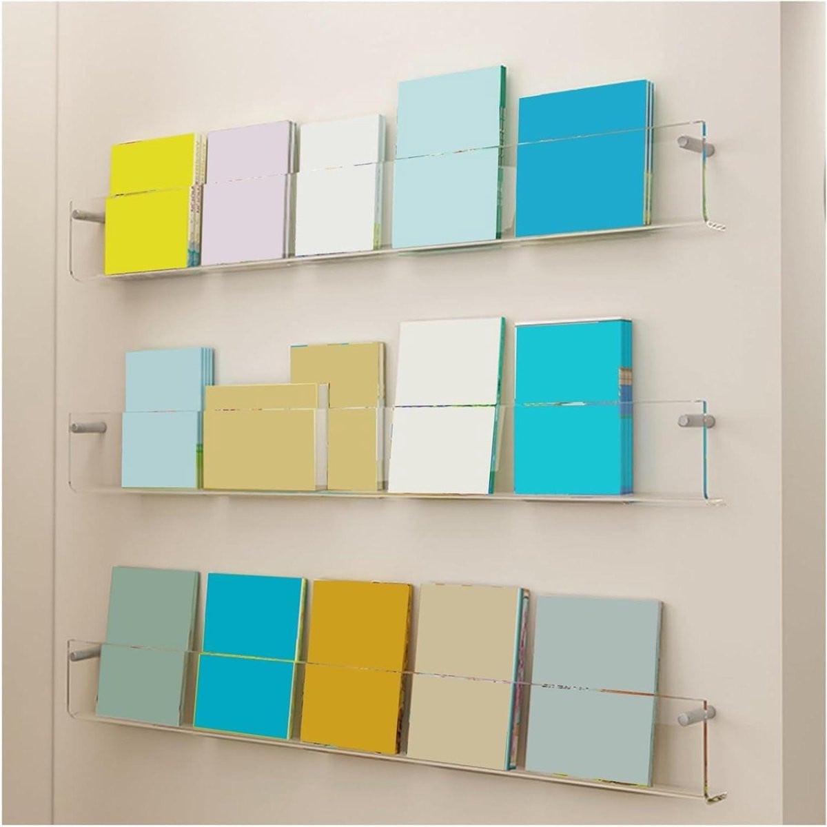 Acryl Magazine Houder Display Rack Transparant - 3 Stuks