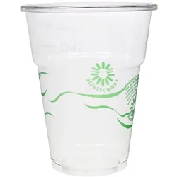 MONOUSO - Kompostierbarer PLA Becher "Green Spirit" Transparent 570ml (50 Stück)