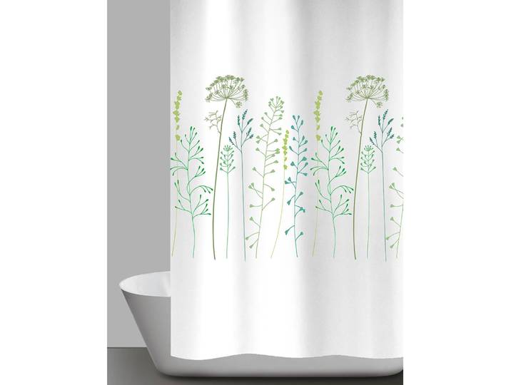 Duschvorhang Botanica Polyester PVC Weiß 180 x 200cm