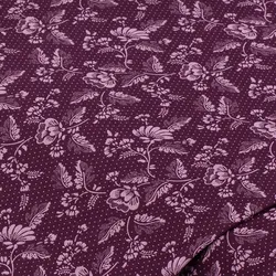 Baumwoll-Trachtenstoff "Blumen", beere