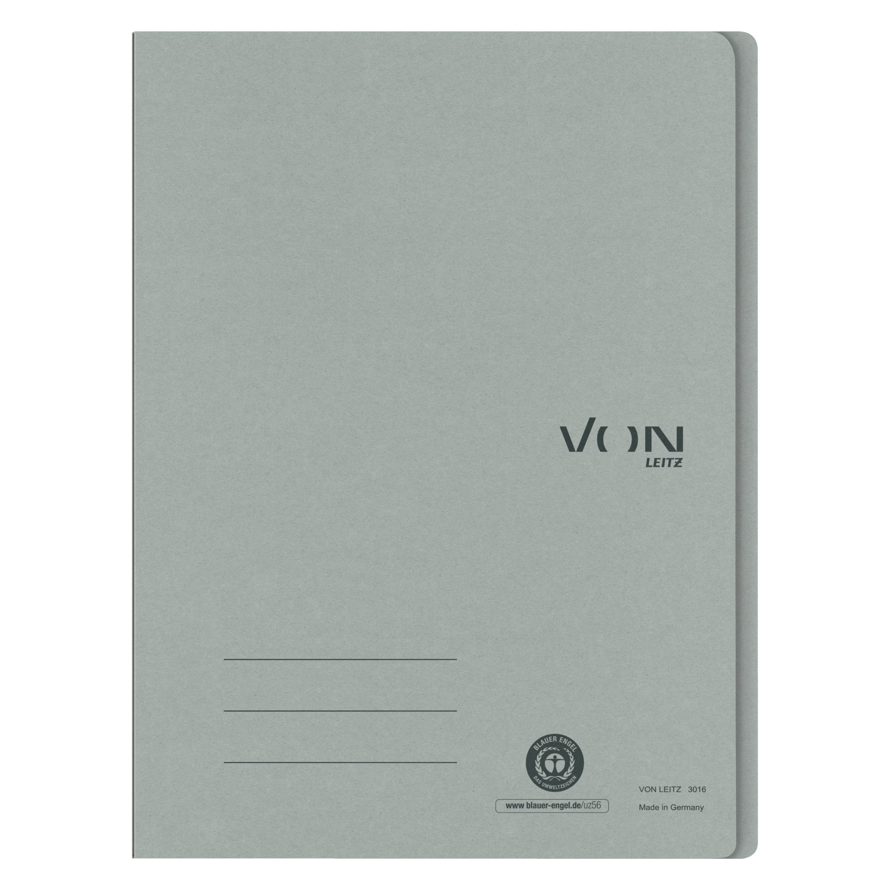 von Schnellhefter mit Heftmechanik, A4, Grau (A4, 1x) (3016-00-85)