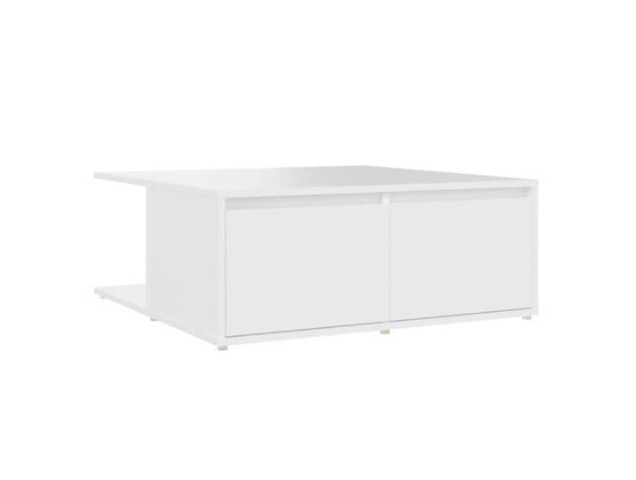 Table basse - ESTINK - ER1680 - Blanc - 80x80x31 cm - Aggloméré