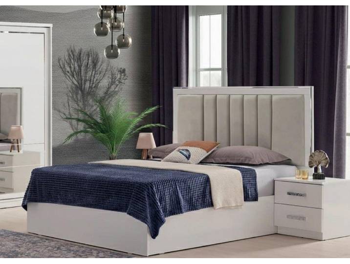 Xlmoebel Schlafzimmer-Set Stilvolles 3-teiliges Schlafzimmer-Set mit Bett und Nachttischen, (Schlafzimmer-Set, 3-tlg., 3-teiliges Schlafzimmer-Set), Made in Europa