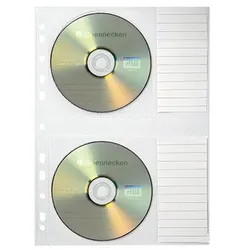 Soennecken CD/DVD Hülle 1612 für 2CDs transparent 5 St./Pack.