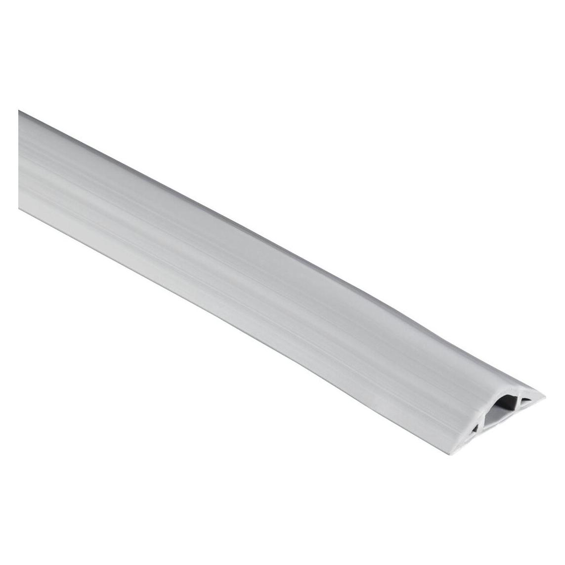 Hama Flexibler Kabelkanal, selbstklebend, halbrund, 180 x 3 x 1 cm, PVC, Grau (Kabelkanal, 180 cm) (00220982)