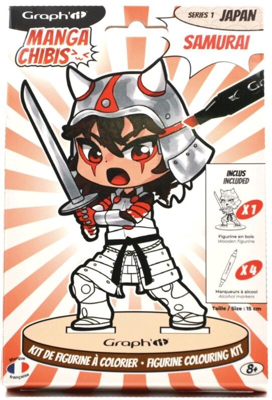 GRAPH'IT Chibis Kit coloriage figurine Samurai