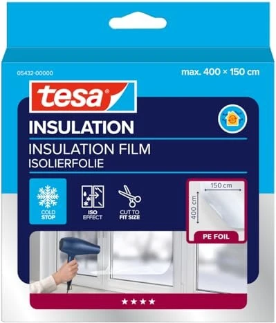 tesa MOLL Thermo Cover Fensterisolierfolie, 4,0 m x 1,5 m