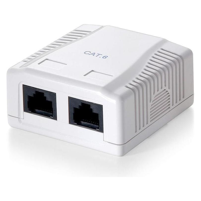 equip UTP Kat.6 2-Port AP-Buchse weiss (Kabel Zubehör) (235212)