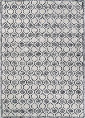 Dream Decor Rugs Handmade Terasia Geometric Sea Wool Area Rug