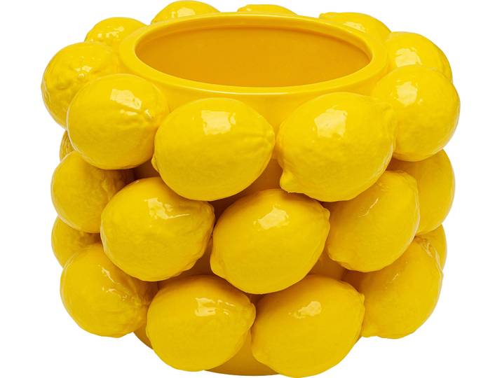 Tischvase KARE DESIGN Vase Lemon Juice , gelb, B:26cm H:19cm T:26cm, Porzellan, Vasen, Tischvase