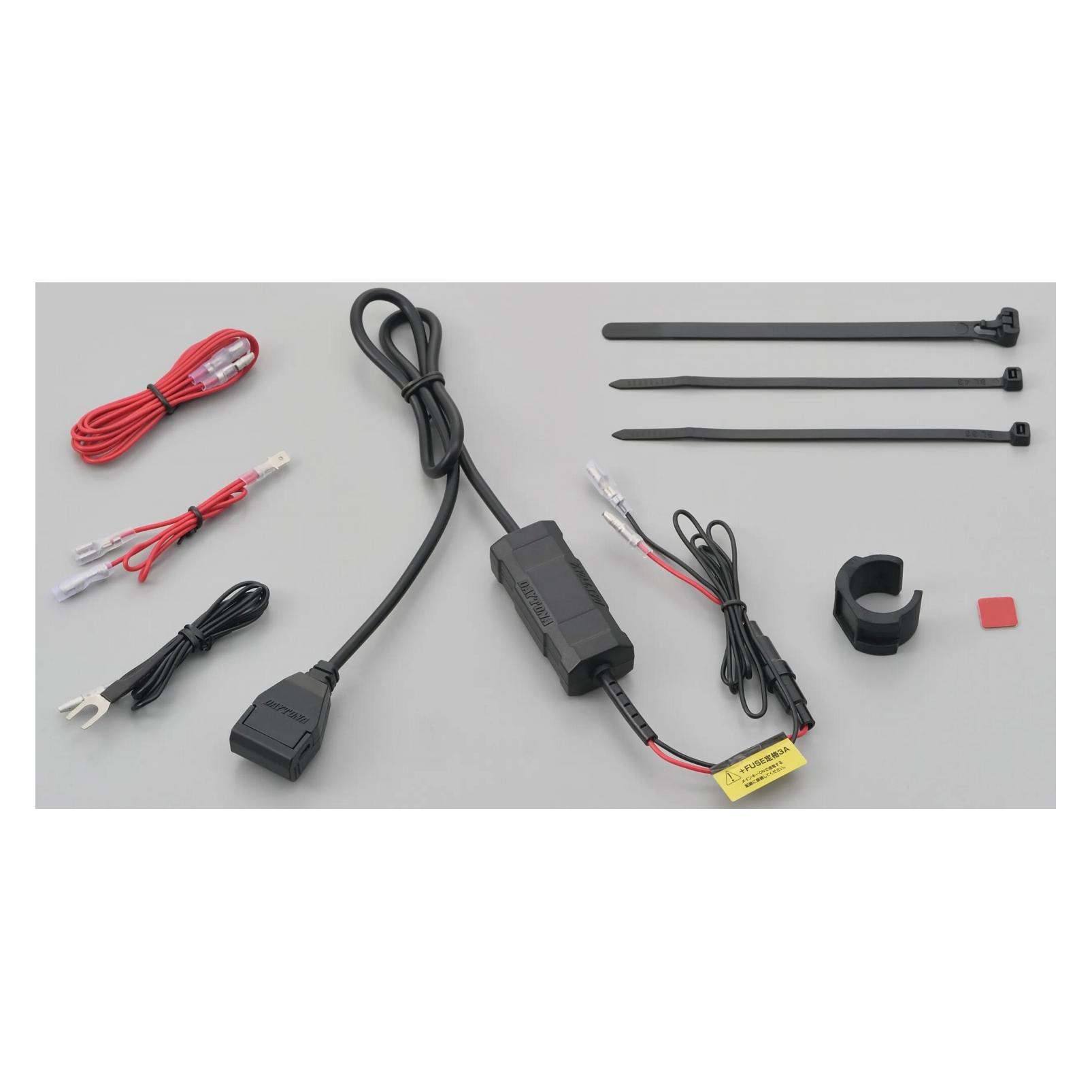 Daytona Single USB-A Port Netzteil für Motorräder, 2,4 A 5 V Ausgang (80729)