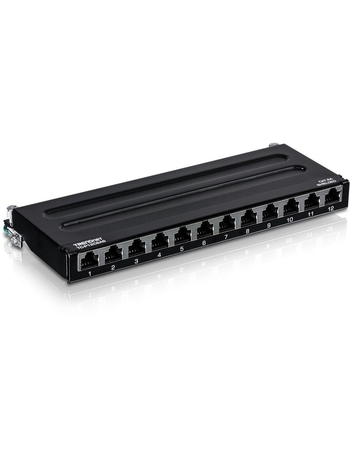 TRENDnet TC-P12C6AS 12-Port Cat6A Shielded Wall Mount Patch Panel