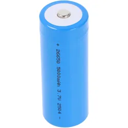 AccuCell Rundzelle 26650, Li-ion, 3,7V, 5000mAh, 18,5Wh, mit USB-C Charging Port (1 Stk., 26650, 5000 mAh), Batterien + Akkus