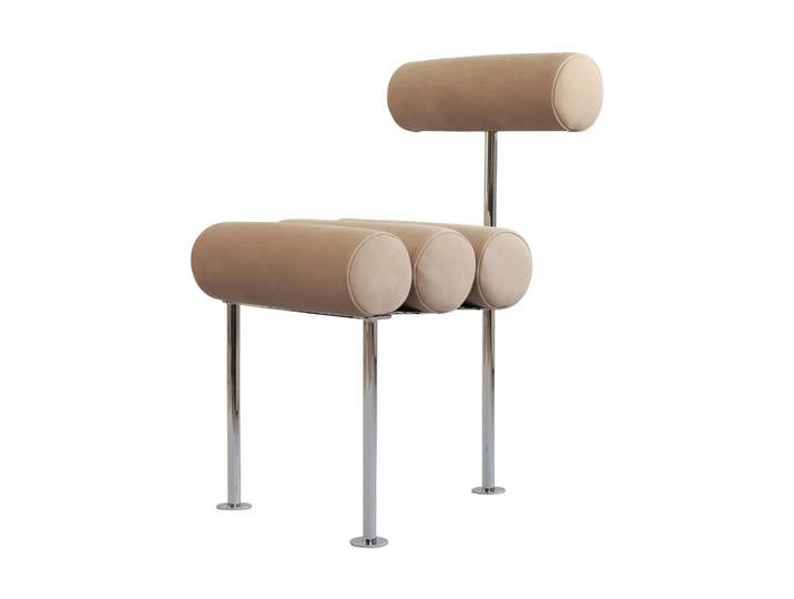 101 Copenhagen Chaise de salle à manger Hiro Stainless steel-nubuck