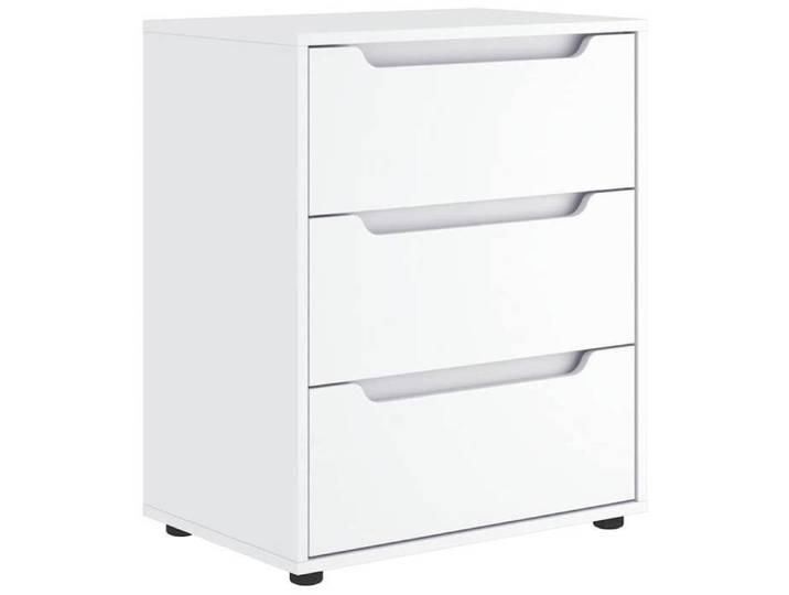 Blanc Commode salon/BUFEET - CLARENCE - Avec rangement - VISNES blanc 60x40x73 cm - bois d'ingénierie LV784