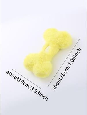 Youfap Market Grinding Teeth Cute Love Bone Plush Dog Toys, Interactive Pet Supplies yellow