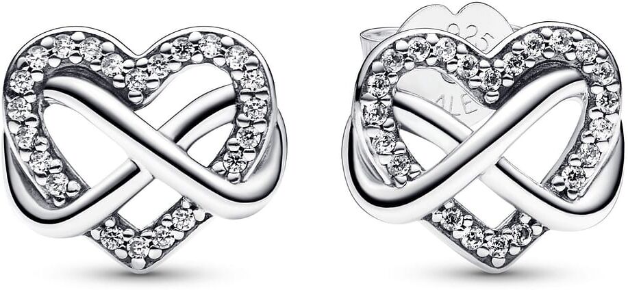 Clous D'Oreilles Pandora Cœur Infini Scintillants Femme