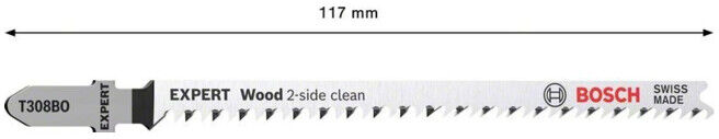 BOSCH Lames de scie sauteuse, 25 pièces T 308 BO (2608900556)