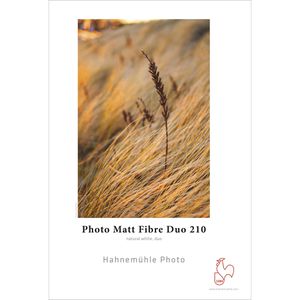 Hahnemühle Fotopapier Matt Fibre Duo 210, für Inkjet, A4, 210 g/m², beidseitig, matt, 25 Blatt