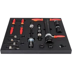 Unior SET3-2600C-US Werkzeugset, 18-tlg., SOS-Modul breit, 562x570mm, red