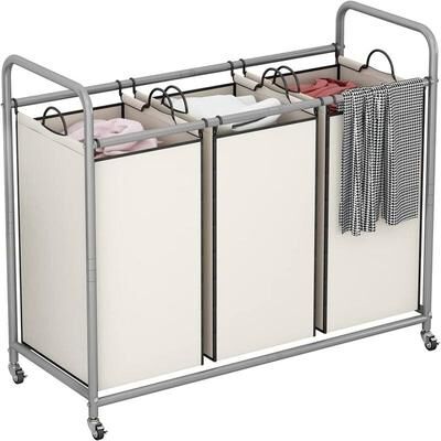 No "3Bag Laundry Basket Hamper Laundry - 33.46""L x 15.75""W x 32.68""H"