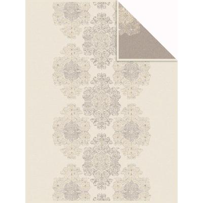 Wohndecke IBENA "Jacquard Decke Bagheria", grau (wollweiß, grau), B:150cm L:200cm, Mischgewebe, Wohndecken, Wohndecke, mit Ornamenten, Kuscheldecke