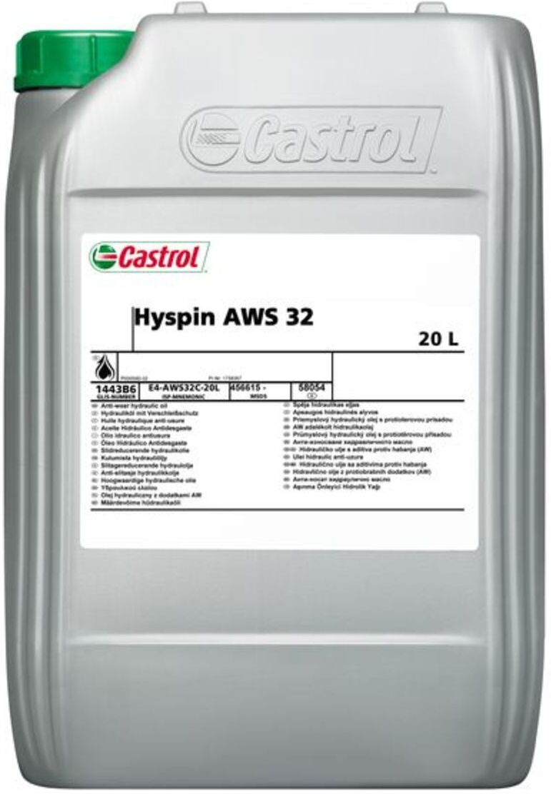 Hydrauliöljy Castrol 16057f Hyspin 32 20l