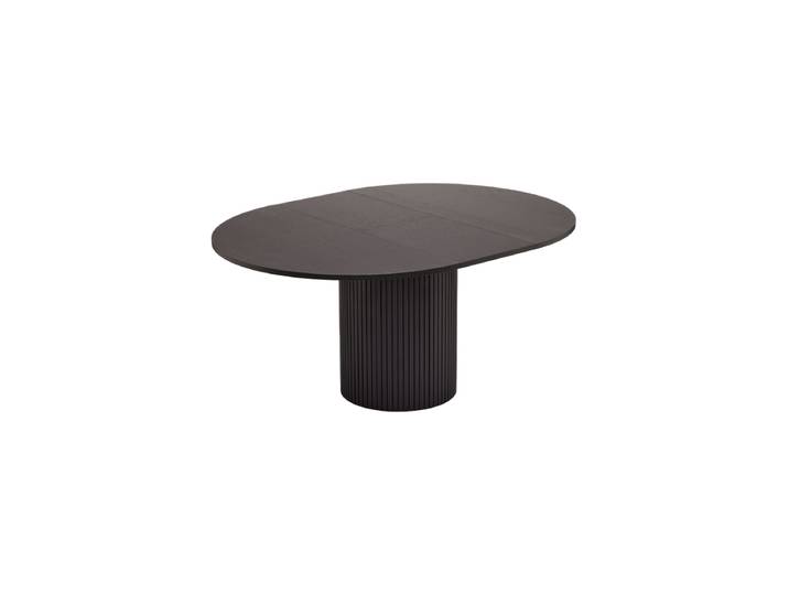 Hochwertiger, ausziehbarer Esstisch „Toscana“ Ø 120-160 x 120 cm Eiche Schwarz MR.WOOD