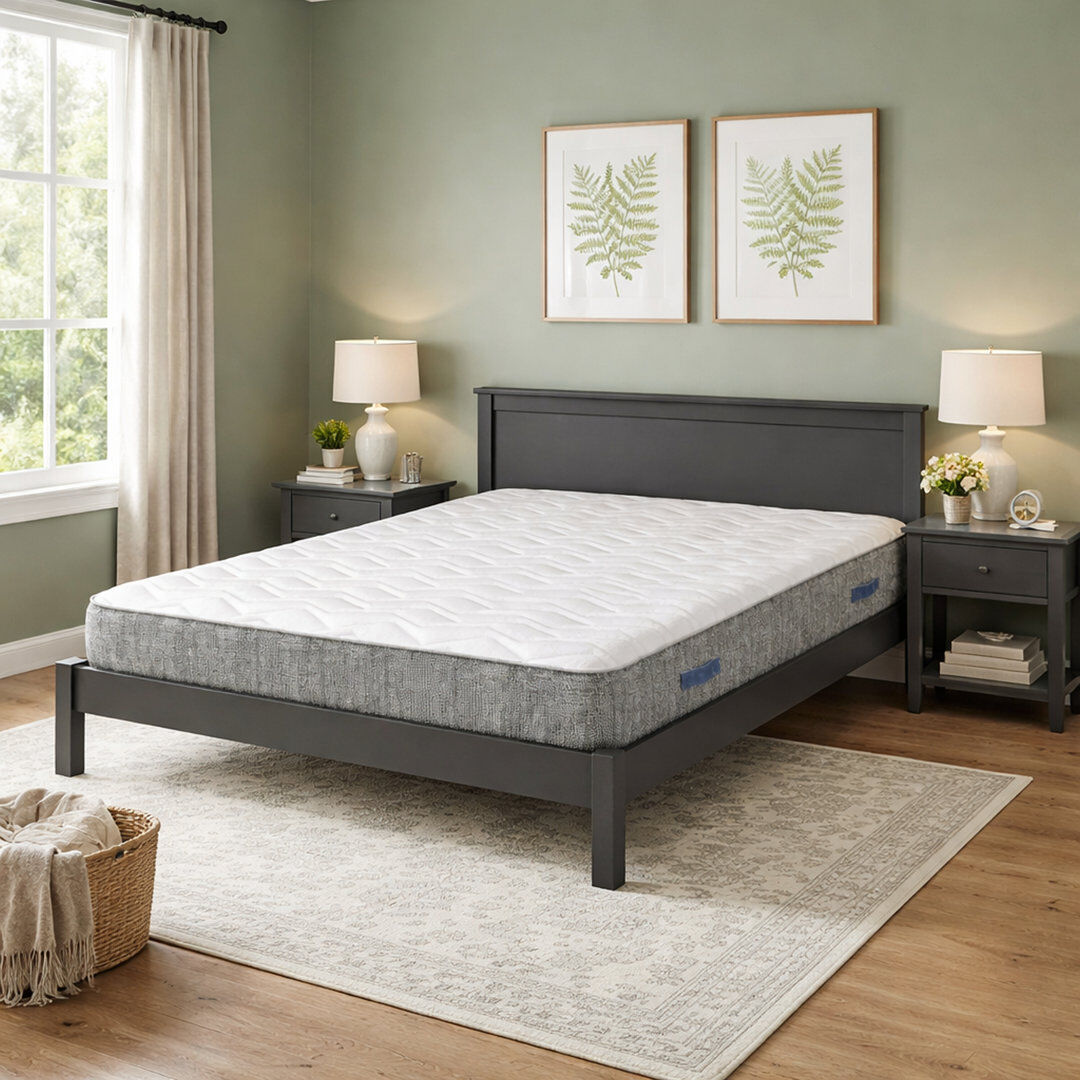 Latitude Run Premium Medium Pocket Spring Hybrid Mattress with Memory Foam and Handles Single (3')