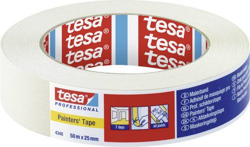 Tesa STANDARD 04348-00016-03 Kreppband tesakrepp Beige (L x B) 50m x 25mm 1St.