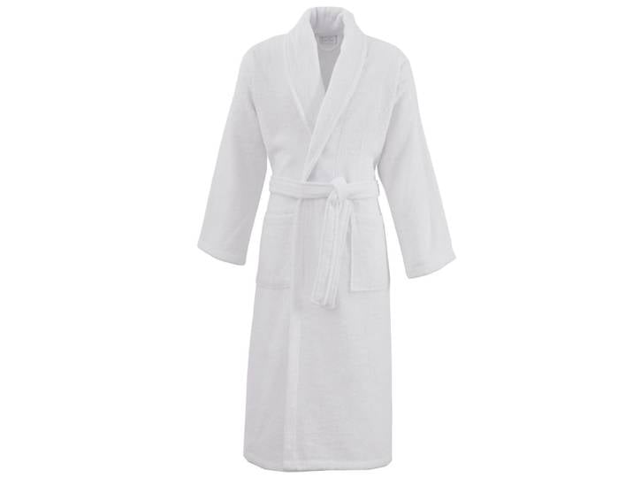 Peignoir éponge homme-femme col châle 400 g/m² blanc xl
