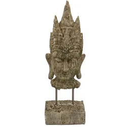 Buddha Büste auf Ständer antik braun
