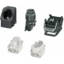 Phoenix Contact Steckverbinder-Set mit Push-In, Elektronikkabel + Stecker, Schwarz