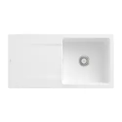 333601RW Siluet 60 Stone White Keramikspüle Handbetätigung Einbauspüle 60 cm Unterschrank