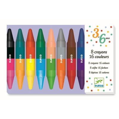 8 Wachsmalkreiden (16 Farben)
