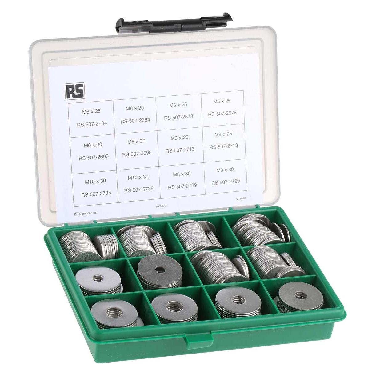 RS PRO Scheibensatz Edelstahl A2 M5 - M10 (M10, M5, M6, M8) (395418)